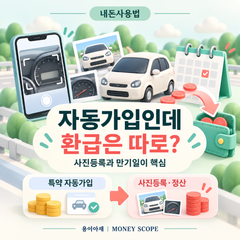 자동차보험 마일리지 특약 자동가입인데 환급이 안 되는 이유｜사진 등록·주행거리 계산·....