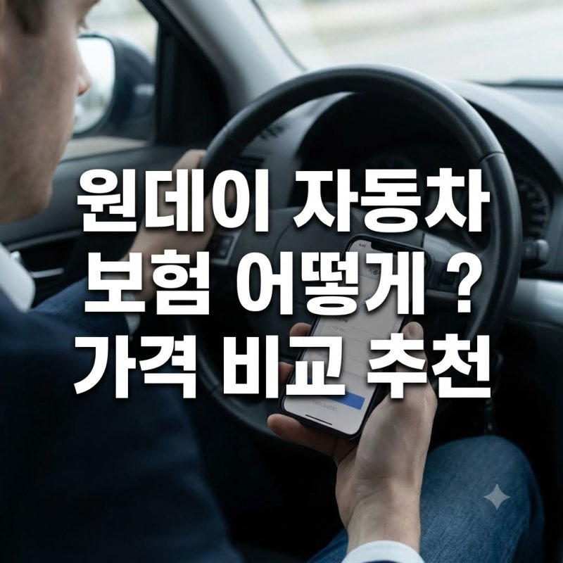 원데이 자동차 보험 어떻게 들지?(가격 비교 추천 가입시기)