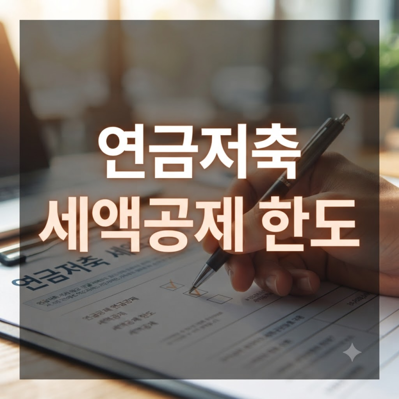 개인연금저축 세액공제 한도 2026: 연금저축 600만원까지 공제받는 방법