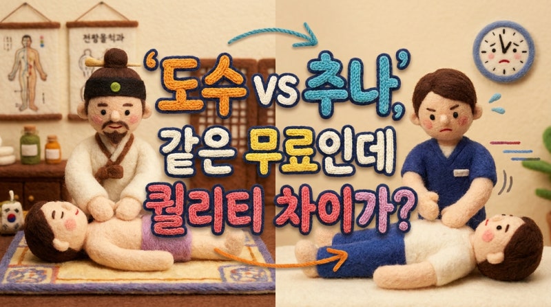 정형외과 도수치료 vs 한의원 추나치료, 똑같이 무료인데 치료 퀄리티가 이렇게 다르다고?