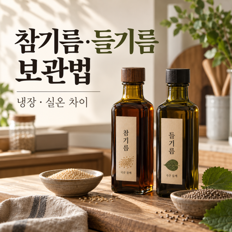 참기름 들기름 보관법, 냉장·실온 차이와 개봉 후 주의할 점