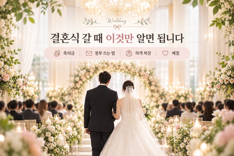 결혼식 축의금 얼마가 적당할까｜봉투 쓰는 법·하객 복장·예절