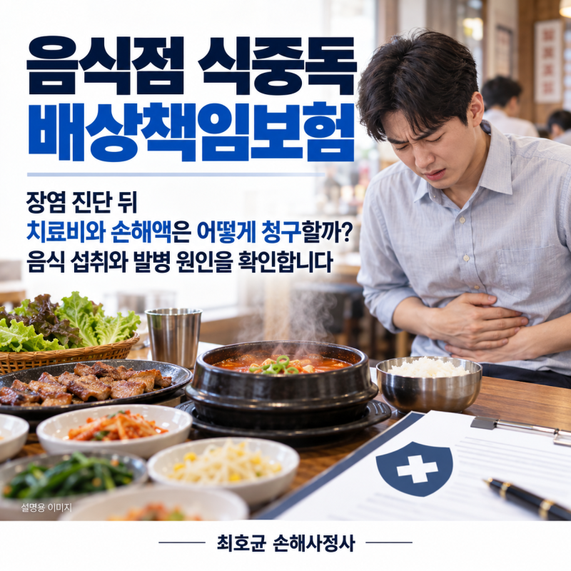 음식점 식중독 배상책임보험, 장염 진단 뒤 치료비와 손해액은 어떻게 청구할까?