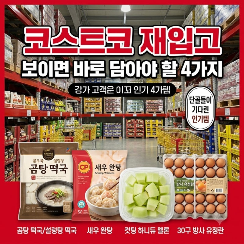 코스트코에서 보이면 바로 담아야 할 재입고 상품 4가지