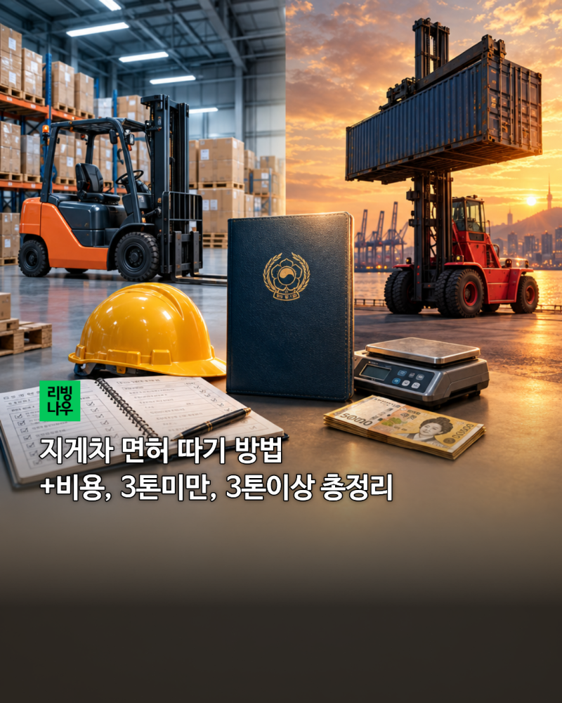 지게차 면허 따기 방법(+비용, 3톤미만, 3톤이상)