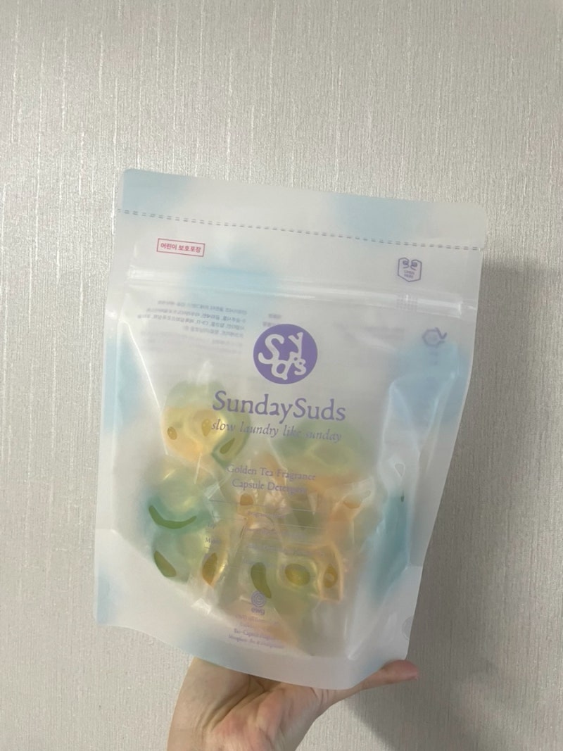 향기 좋은 캡슐세제 금목서향 선데이서즈 골든티 프래그런스 캡슐세제 33개입 리얼 후기