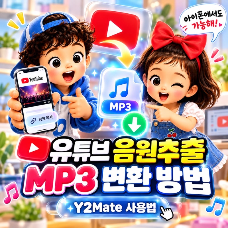 유튜브 음원추출 MP3 변환 방법, Y2Mate 사용법과 아이폰 MP3 저장 위치까지