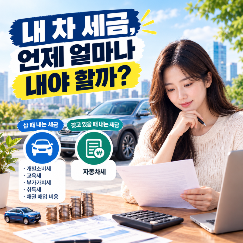 자동차 세금 계산기. 자동차 관련 세금 총정리