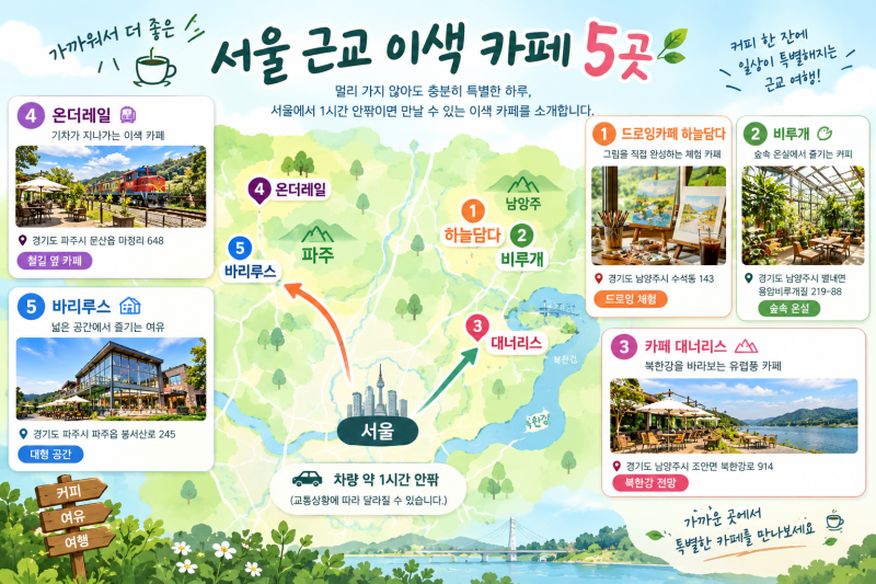 서울에서 가볍게 1시간 이색 카페 즐기기 좋은 곳