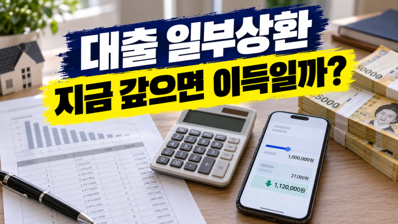 대출 일부만 미리 갚을 때 중도상환수수료와 이자 절감 확인법