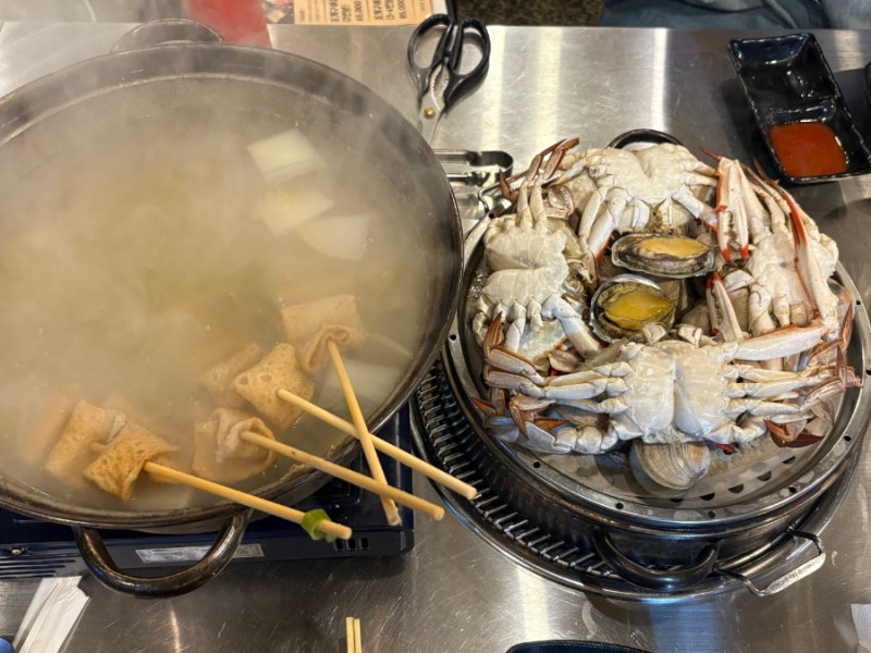 부산 해운대 조개구이 맛집 미포 일조집 오션뷰 야경 꽃게찜 야외식당