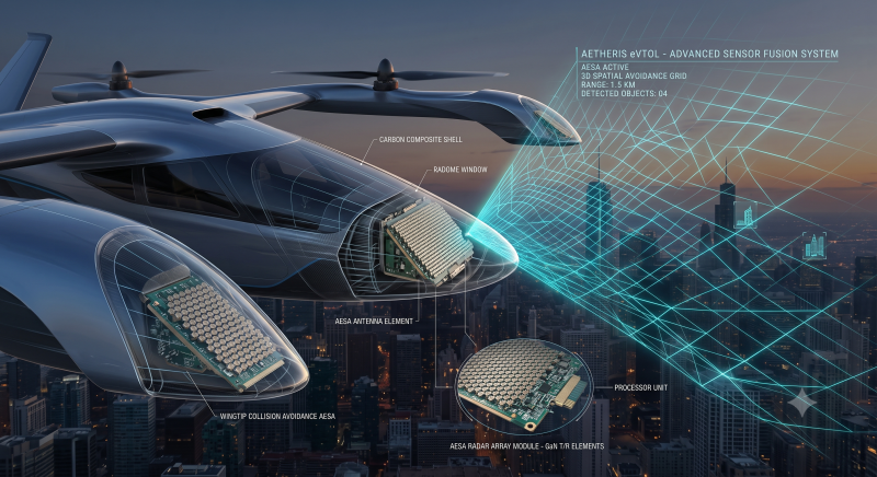 새들의 눈보다 날카로운 3차원 감시망: eVTOL 전용 소형 AESA 레이더와 광학 DAA 충돌 회피 기술