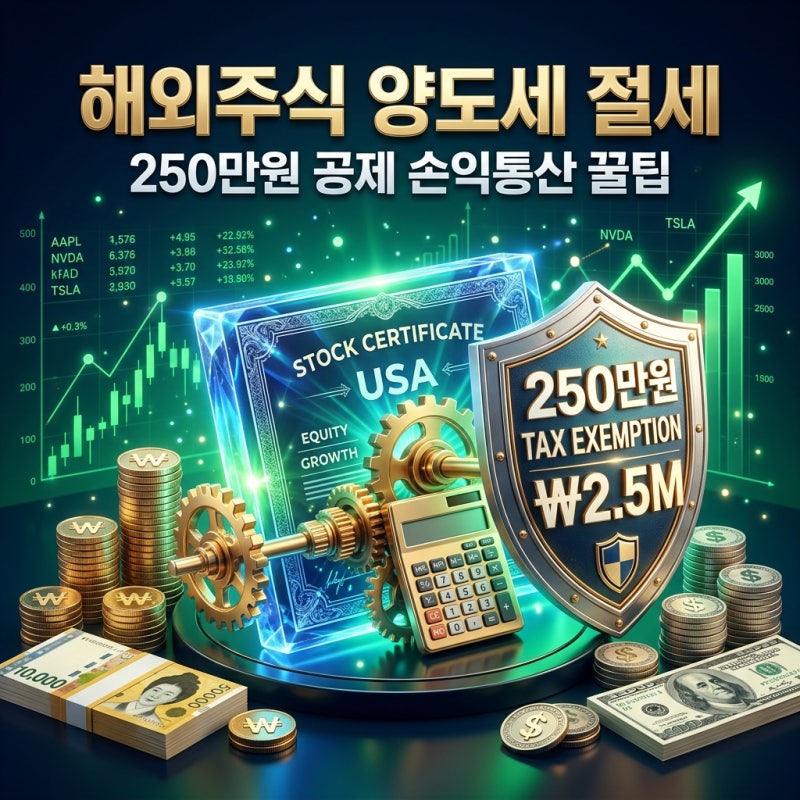 해외주식 양도소득세 절세, 250만원 공제와 손익통산 꿀팁