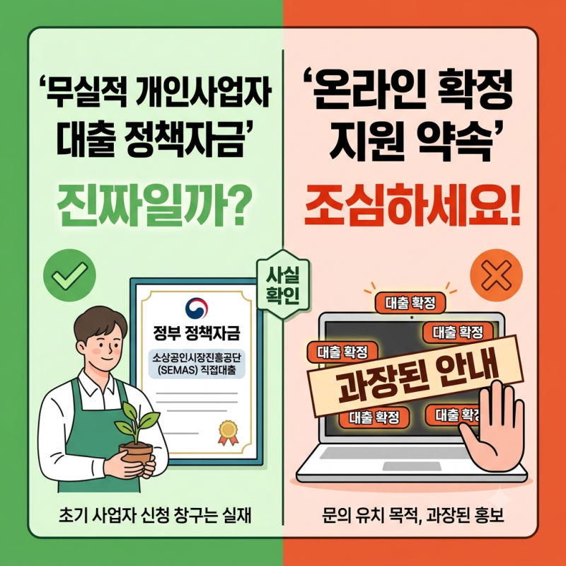 무실적 개인사업자 대출 정책 자금 진짜일까?
