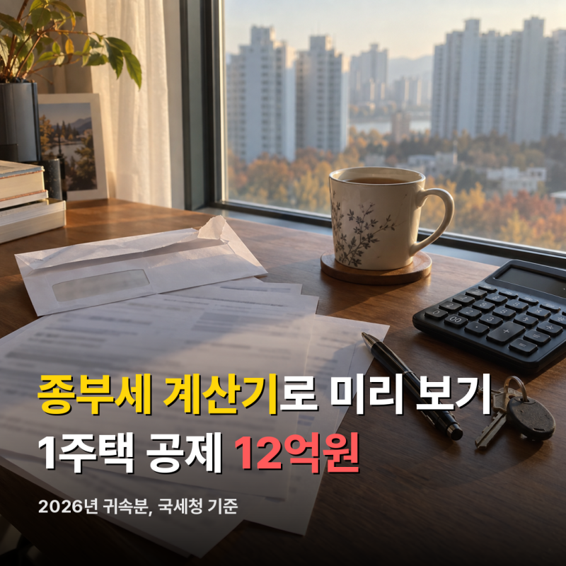 얼마 나올까? 종합부동산세 계산기로 공시가 15억 1주택 예시