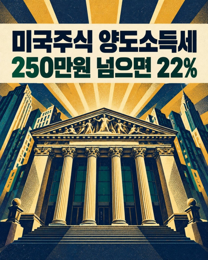 미국주식 양도소득세, 국내는 '50억 대주주'만 내는데 250만원부터 내요