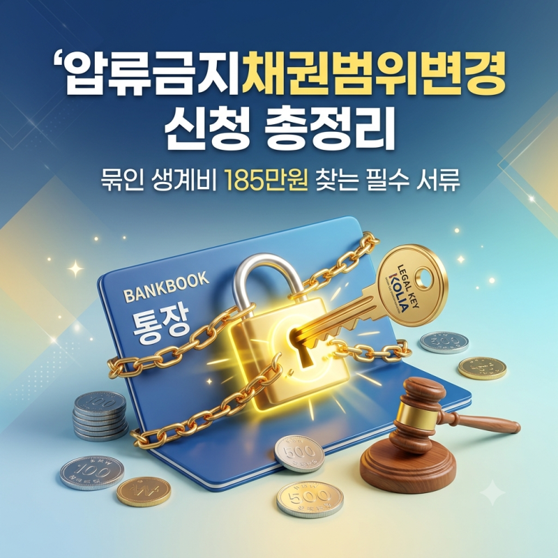 생계비 계좌 압류 해제 방법: 최저생계비 185만원 범위와 압류금지채권범위변경 신청 절차