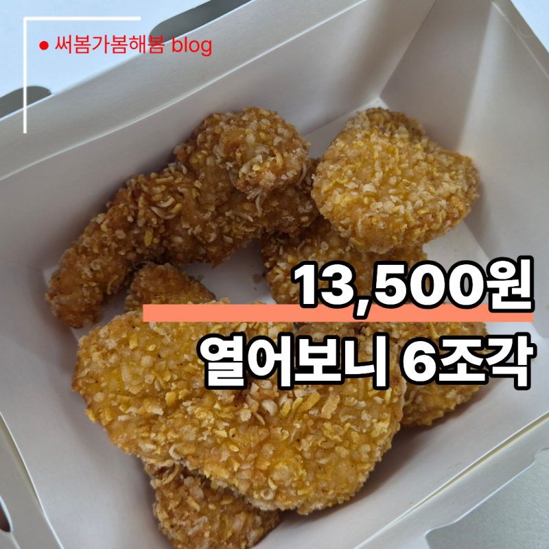 콰삭킹 순살하프 후기, 13,500원에 6조각 받고 당황했다