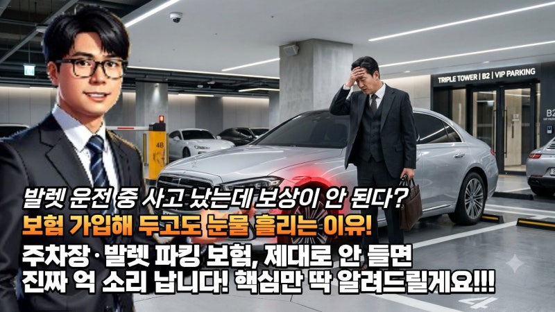 [기업일반보험 시리즈10탄]발렛 운전 중 사고 났는데 보상이 안 된다? 주차장·발렛 파킹 보험....