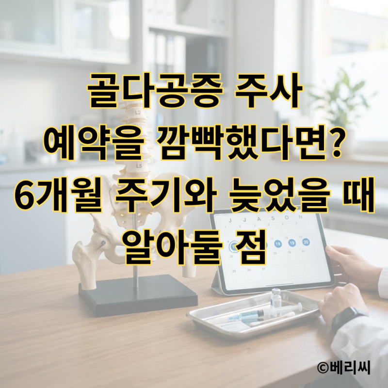 골다공증 주사 예약을 깜빡했다면?｜6개월 주기와 늦었을 때 알아둘 점