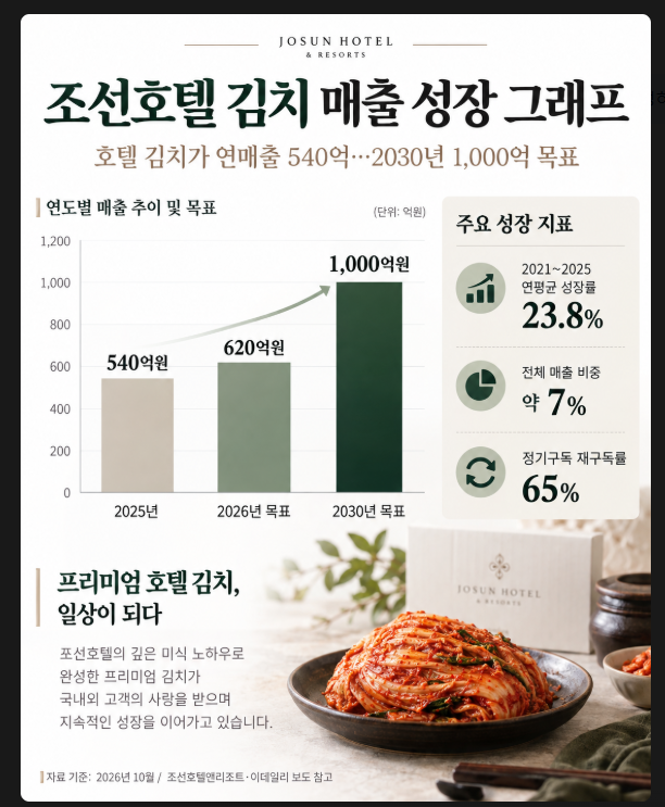 “조선호텔 김치 연매출 540억원, 김치 잭팟!! 조선호텔 김치의 가격·구매법·재구매·해외진....