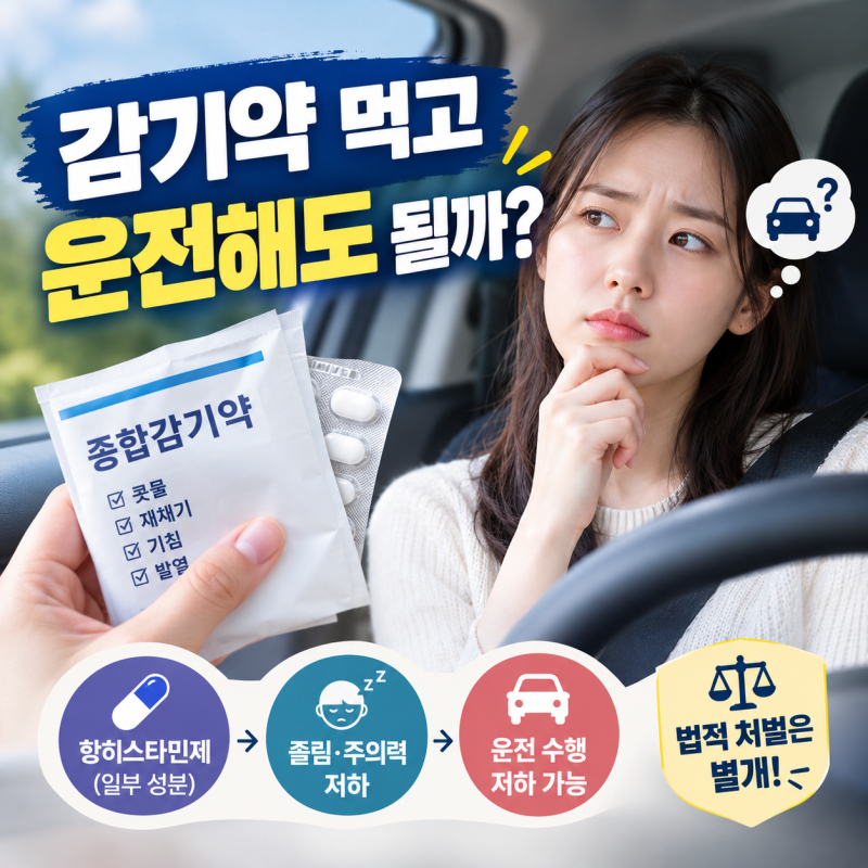 감기약 먹고 운전해도 될까? 졸음만 문제가 아닙니다