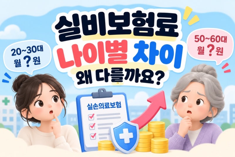 실비보험료 나이별 차이｜20대 30대 40대 50대 왜 다를까?