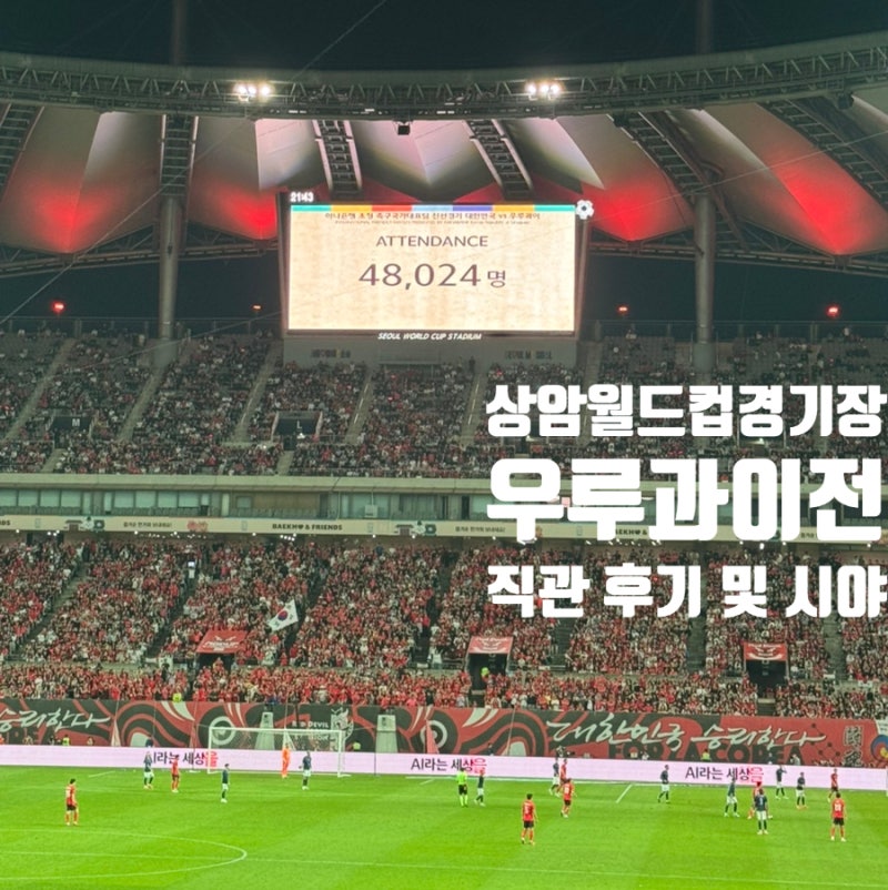 상암 월드컵경기장 │ 2등석 B_ S-E구역 19열 35, 36 시야 , 우루과이전 직관후기