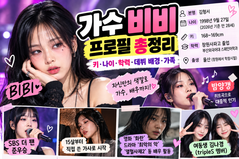 가수 비비 프로필 키 나이 학력 배경 본명