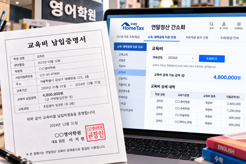 [연말정산 꿀팁] "학원비 영수증 다 챙겼는데 공제 불가라고요?" 미취학 아동 vs 초·중·고등....