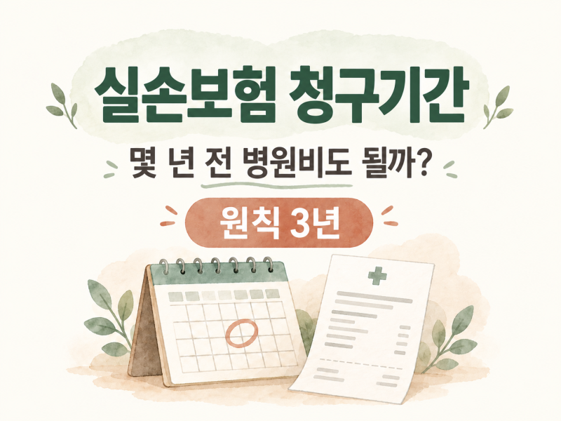실손보험 청구기간 3년｜몇 년 전 병원비도 청구할 수 있을까?
