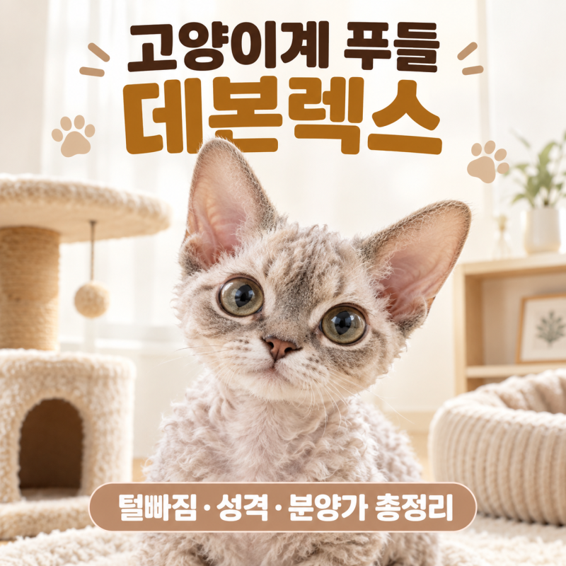 데본렉스 털빠짐 얼마나 적을까? 고양이계 푸들 성격부터 분양가·유전질환까지