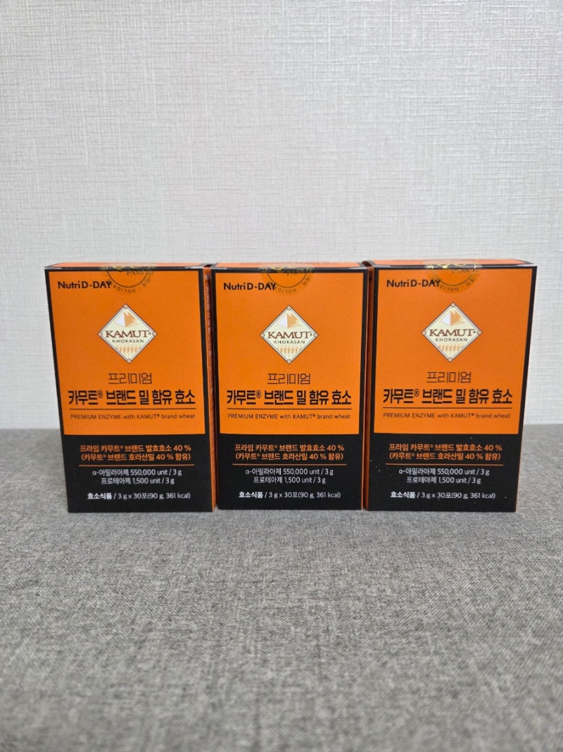 "뉴트리디데이 프리미엄 카무트 브랜드 밀 함유 효소 영양정보 및 칼로리" 소화개선을 위하....