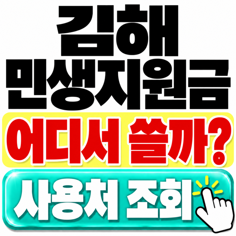 김해민생지원금 사용처 추천, 10만원 어디에 쓰면 좋을까? 사용기한까지 정리