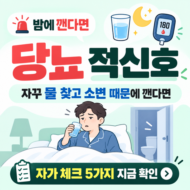 밤에 물 자꾸 찾고 소변 때문에 깬다면 당뇨 적신호, 자가 체크 5가지