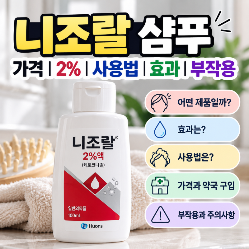 니조랄 샴푸 가격｜2% 사용법 효과 부작용까지 알아보기
