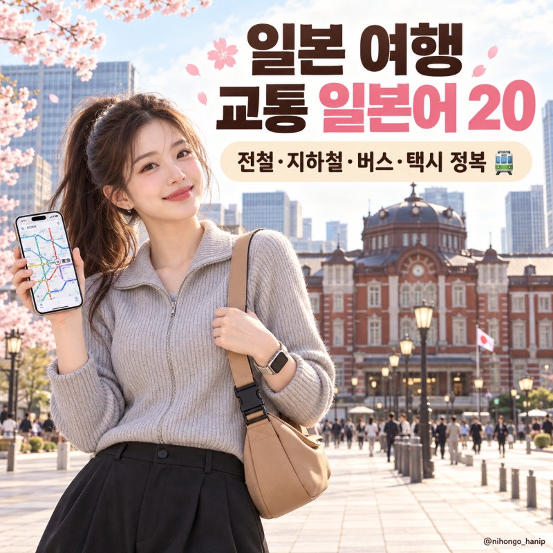 일본 여행 교통 일본어｜전철·지하철·버스·택시 필수회화 20문장