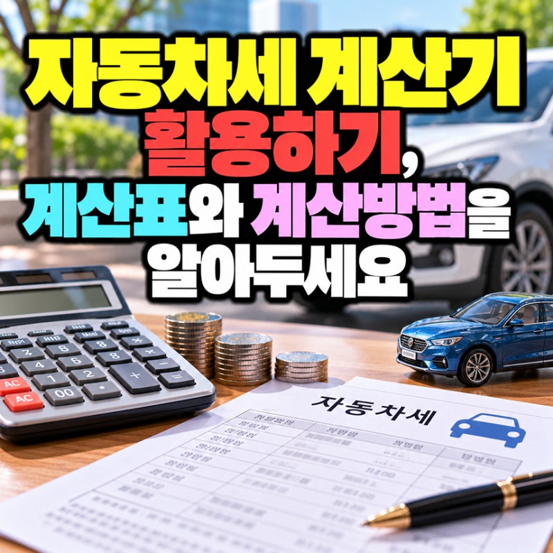 자동차세 계산기 활용하기, 계산표와 계산방법을 알아두세요
