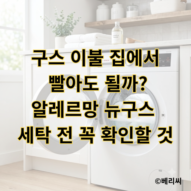 구스 이불 집에서 빨아도 될까?｜알레르망 뉴구스 세탁 전 꼭 확인할 것