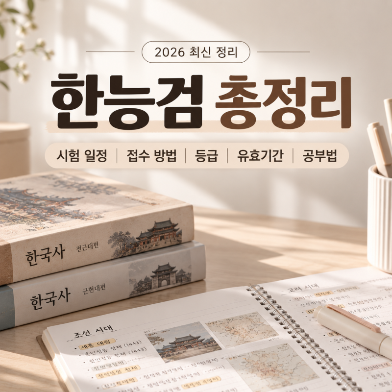 한능검 자격증 총정리｜2026 시험 일정·접수 방법·등급·유효기간·공부법