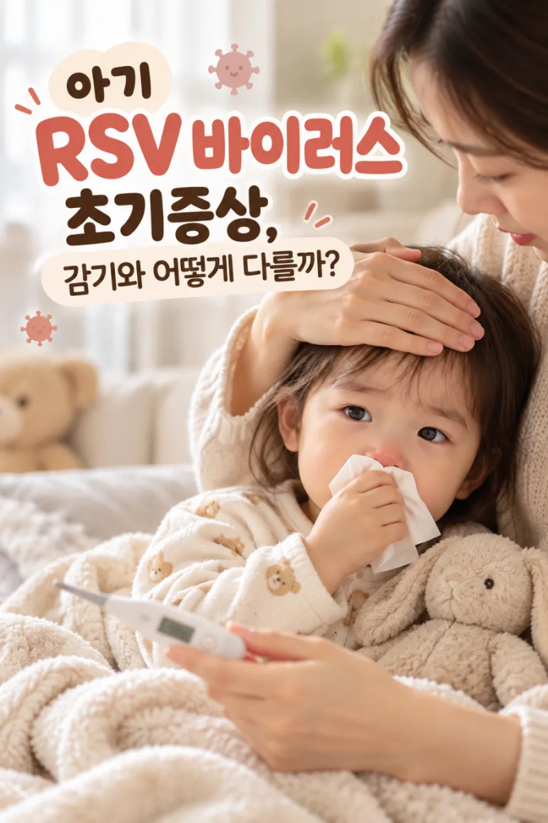 RSV 바이러스 아기 초기증상 쌕쌕거림 잠복기 전염기간 어린이집 등원 총정리
