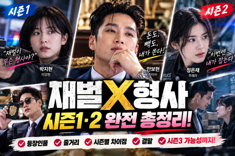 **「재벌X형사 시즌1·2 총정리｜안보현의 FLEX 수사, 무엇이 달라졌을까?」**
