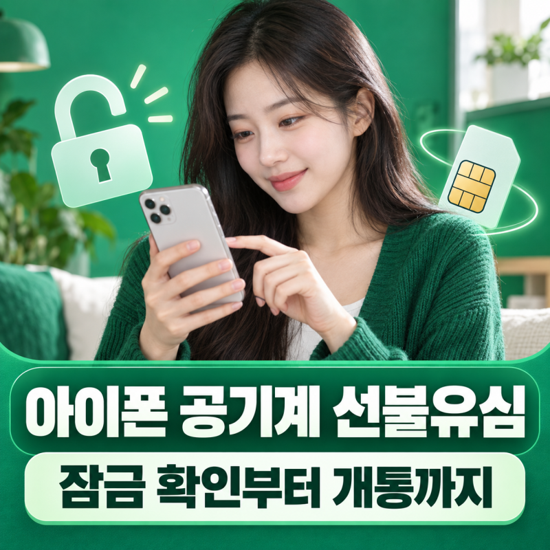 아이폰 공기계 선불유심, 잠금 확인부터 개통까지