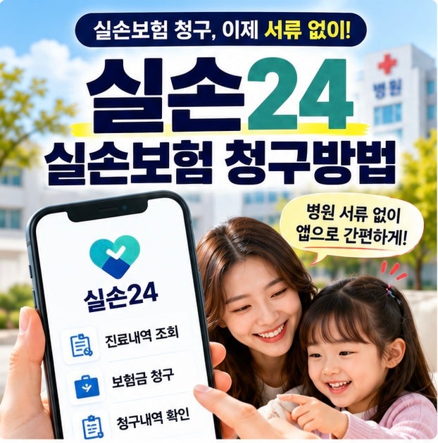 [실손 24]간편한 실손보험 청구방법 총정리(서류 없이 보험금 청구·참여 병원 찾는 법)
