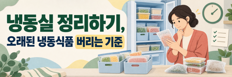 냉동실 정리하기, 오래된 냉동식품 버리는 기준
