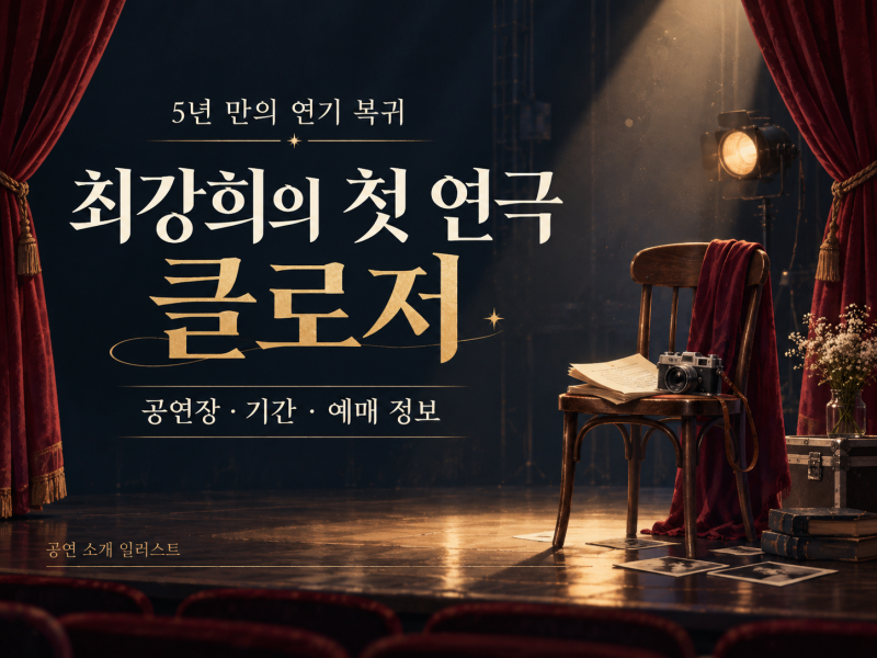 전참시 최강희, 5년 만의 복귀작 ‘클로저’…공연장·기간·예매 정보