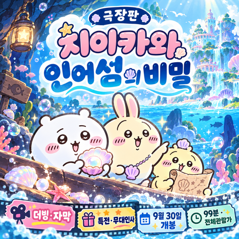 극장판 치이카와 인어 섬의 비밀 더빙·자막, 특전·무대인사 일정 정리
