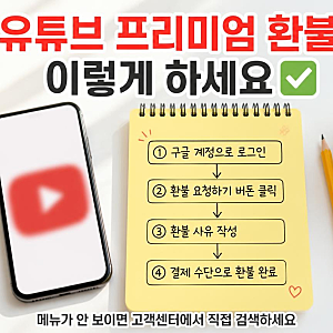 유튜브 프리미엄·멤버십 환불 방법 총정리