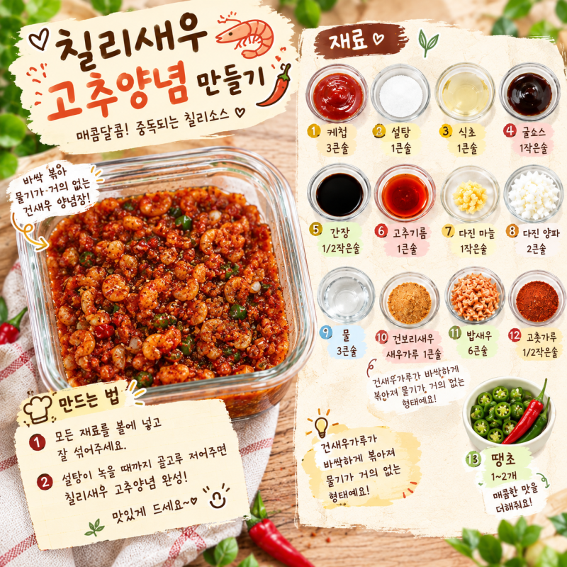 [감칠맛 양념장] 칠리새우고추양념장 만들기