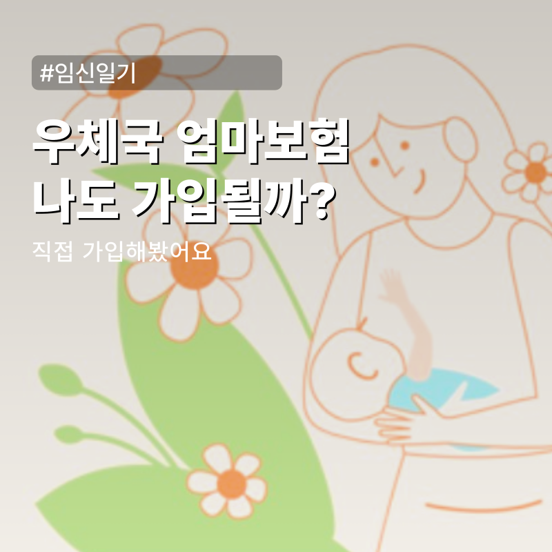 우체국 엄마보험 무료라길래 가입했어요